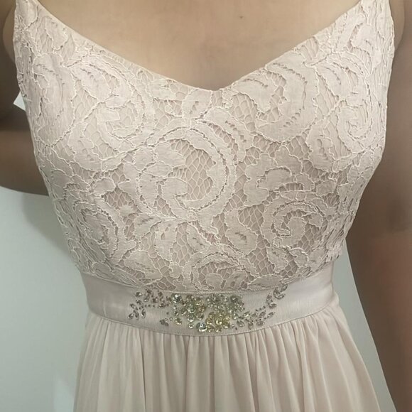 Adrianna Papell Blush Lace Bodice Gown – Size 8 (US) - Picture 7 of 7